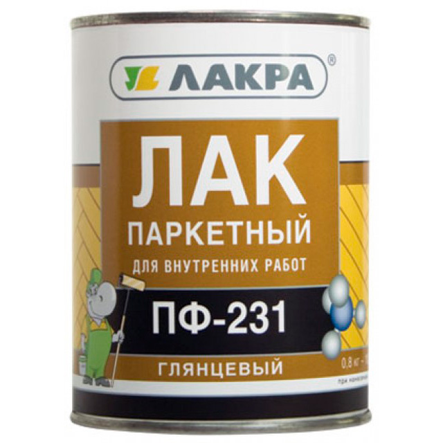 

Лак ПФ-231 паркетный Лакра 1,8кг, Прозрачный;белый