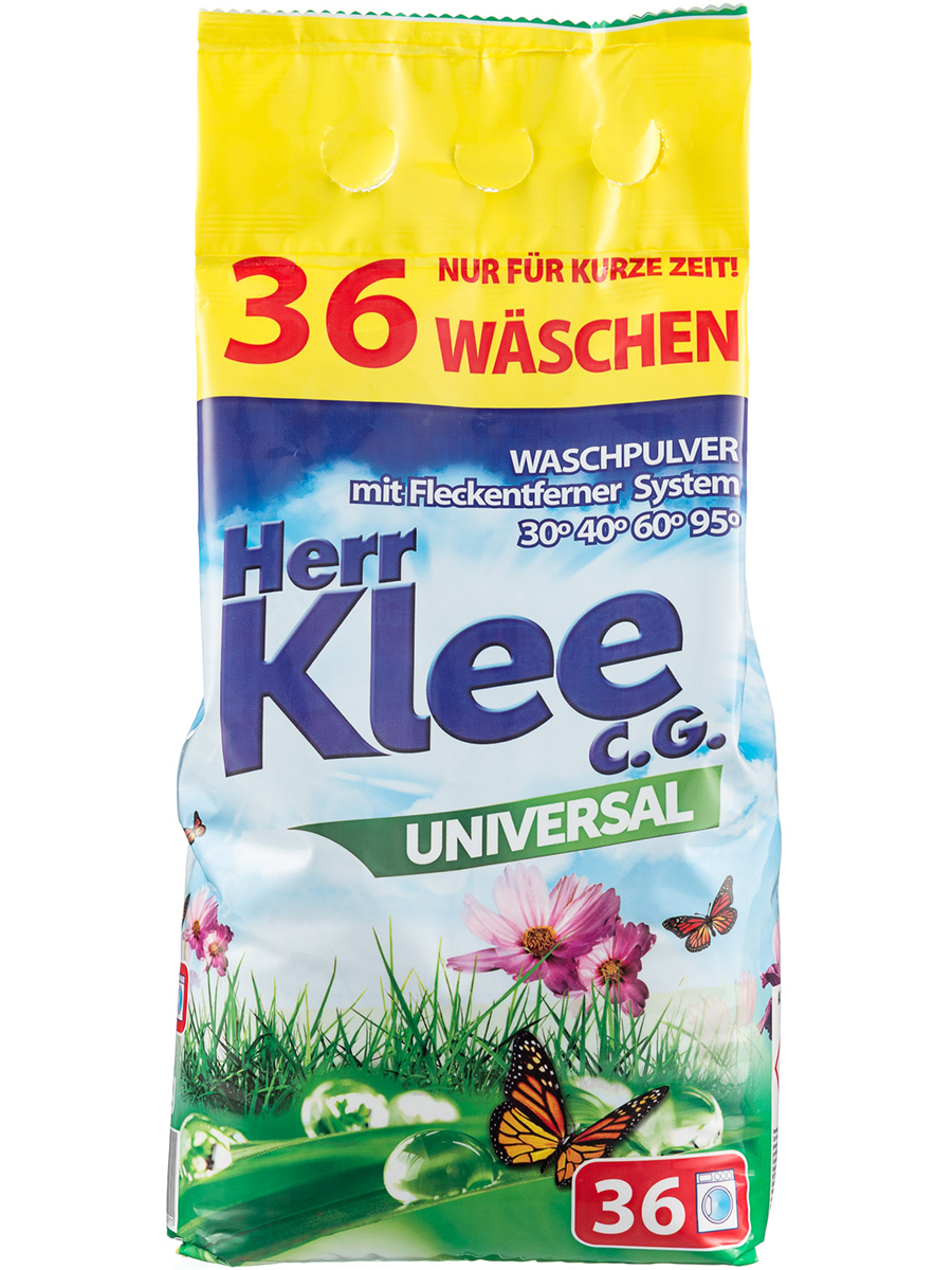 Стиральный порошок Herr Klee Universal универсальный 3000 г 36 стирок Германия