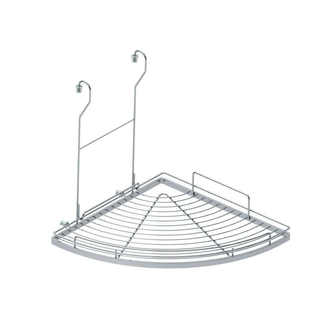 фото Полка на рейлинг угловая большая mx-421 хром глянец lemax