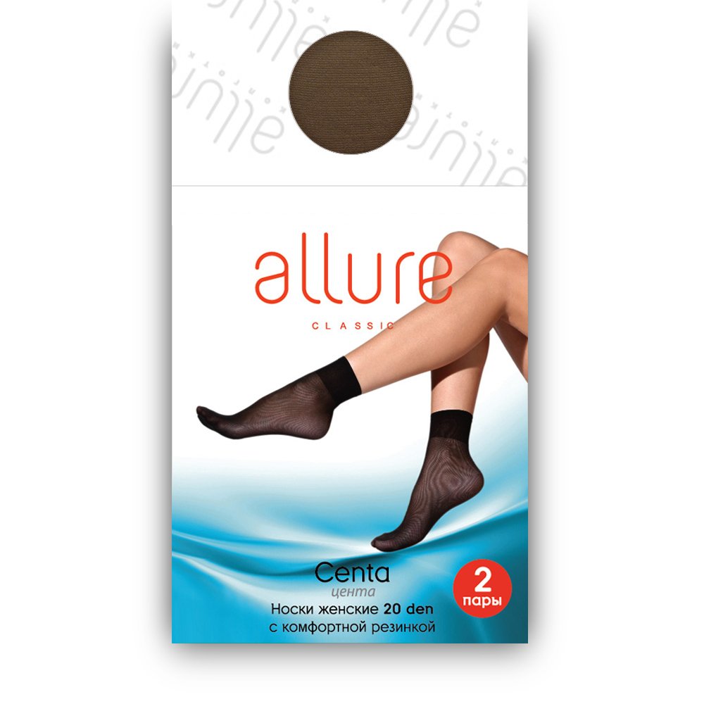 

Капроновые носки женские ALLURE ALL CENTA 20 бежевые 23-25, ALL CENTA 20