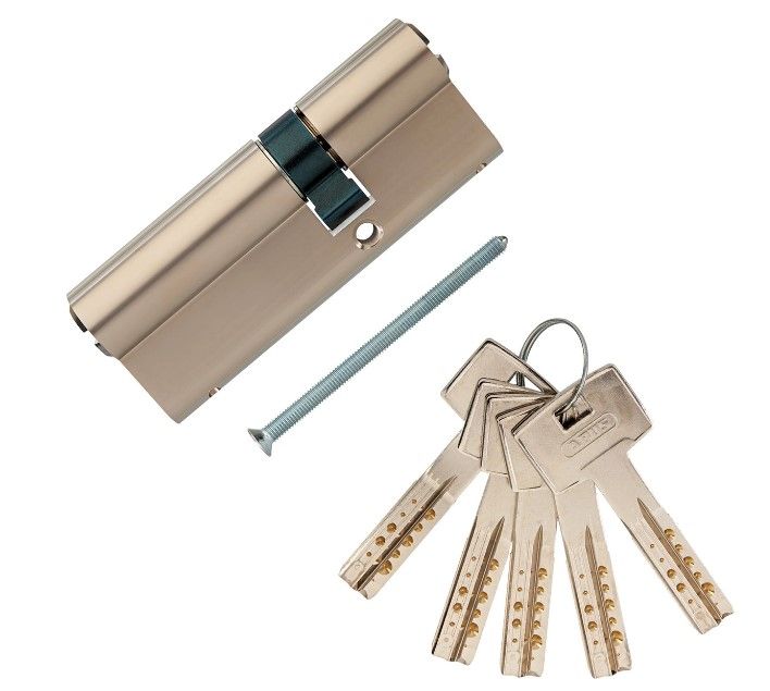 фото Европрофильный цилиндр abus m12r410 ключ/ключ 35-50 (85 мм) ni (5 key)