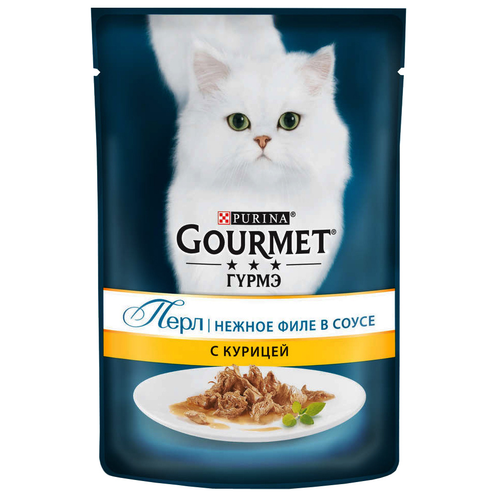 фото Влажный корм для кошек gourmet perle, курица, 24шт, 85г