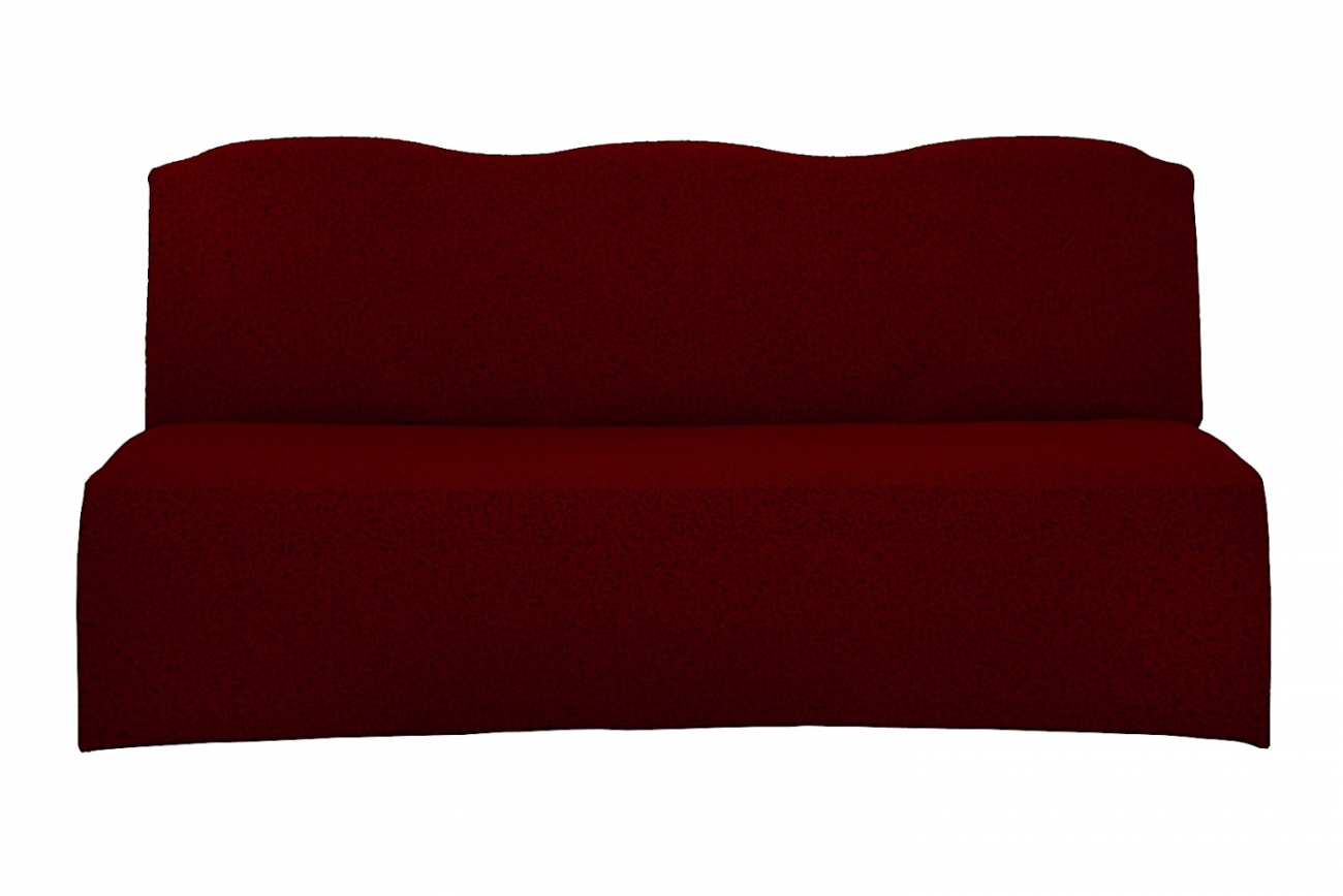 фото Чехол на трехместный диван без подлокотников venera, жаккард, цвет бордовый
