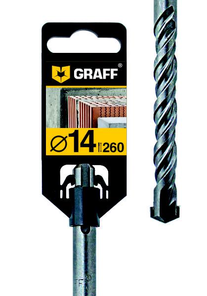 

Бур GRAFF Ф14х260мм SDS+ (GSPD14260), GRAFF Ф14х260мм SDS+ (GSPD14260)