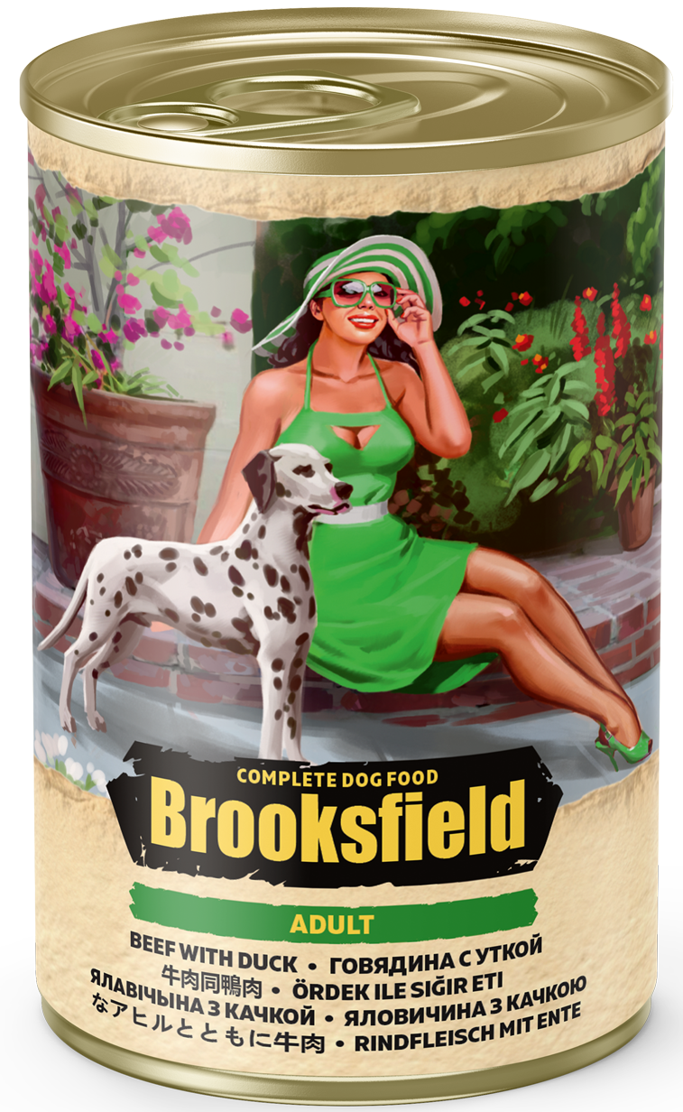 фото Консервы для собак brooksfield adult dog говядина с уткой и рисом 400г