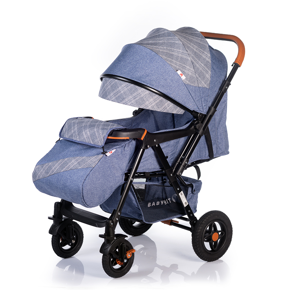 

Прогулочная коляска Babyhit Sense Plus Jeans/Light Grey с перекидной ручкой, Sense Plus