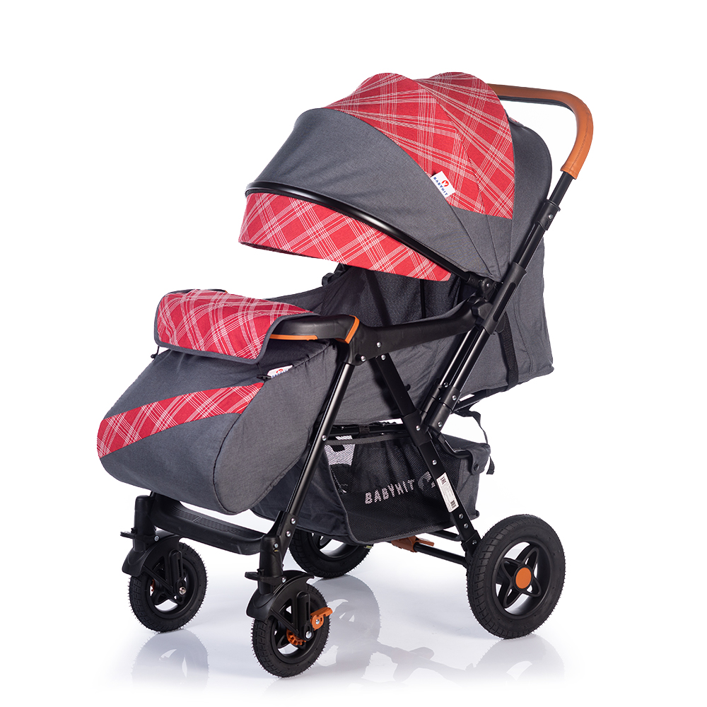 

Прогулочная коляска Babyhit Sense Plus Grey/Red с перекидной ручкой, Sense Plus