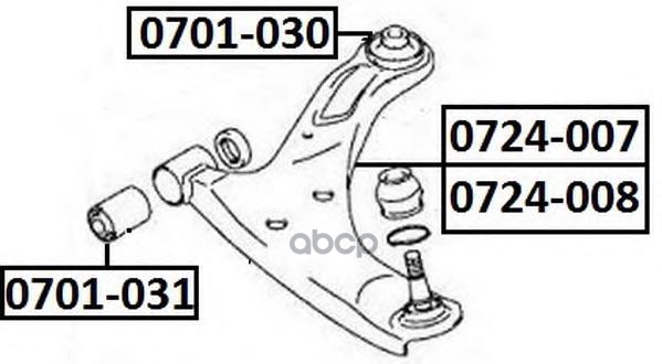 

Рычаг подвески ASVA 0724007