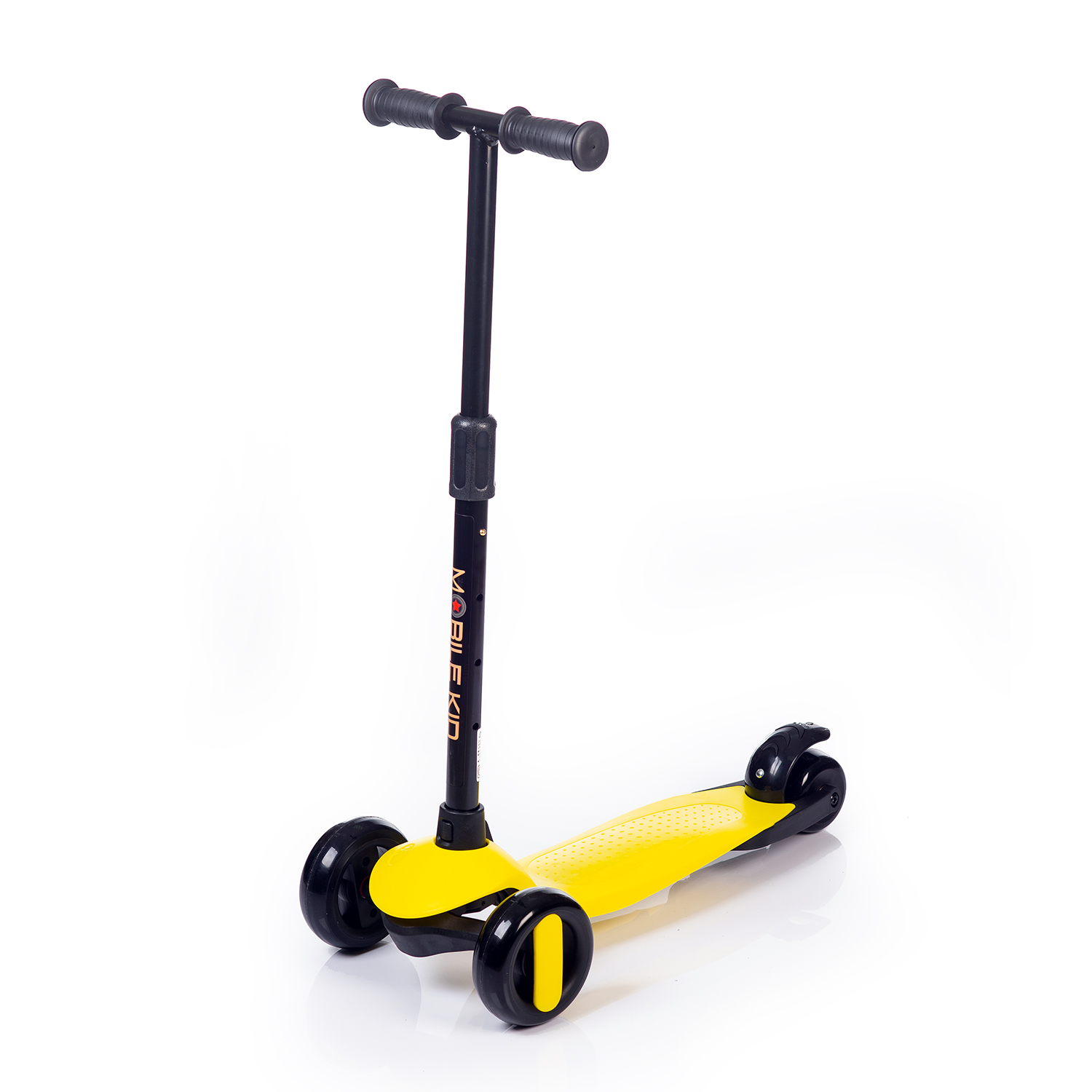 фото Трехколесный самокат mobile kid smartico yellow со светящимися колесами