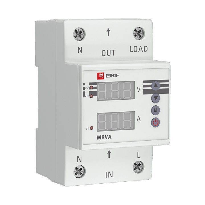 Реле напряжения и тока с дисплеем EKF MRVA-40A MRVA 40A EKF PROxima регистратор тока и напряжения сем