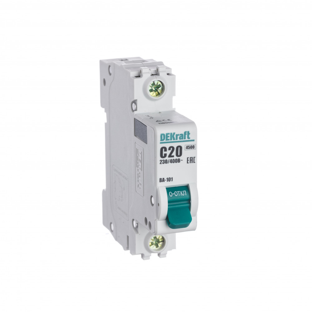 Автоматический выключатель Schneider Electric Dekraft Ва-101 1P 20А 4,5Ka Х-Ка С 11055Dek