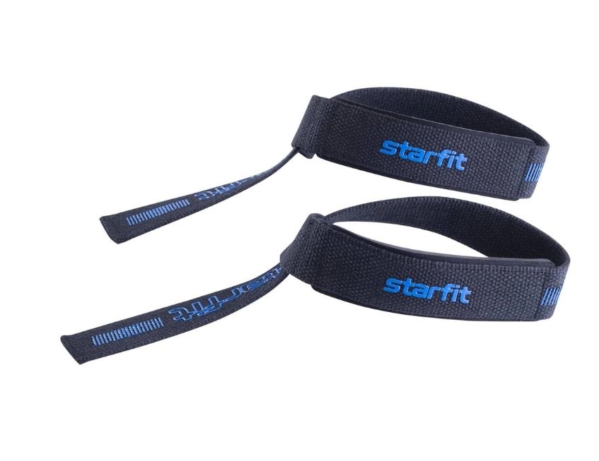 

Starfit Лямки для тяги STARFIT SU-812, с накладкой из EVA, противоскользящие, черные