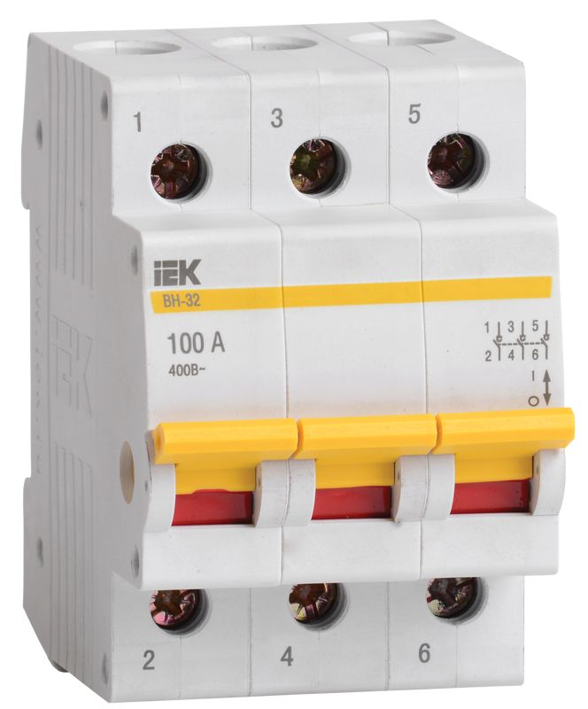 

Выключатель нагрузки (мини-рубильник) IEK ВН-32 3Р 100А