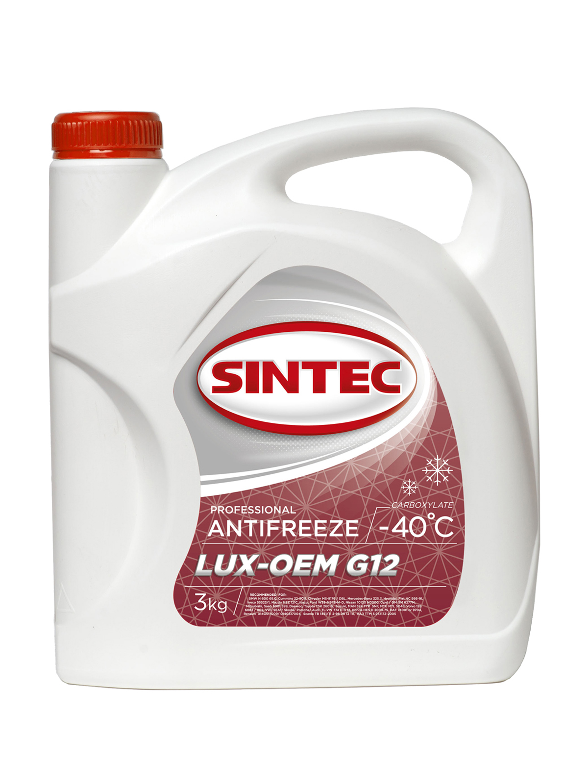 фото Антифриз sintec antifreeze lux g12 3кг