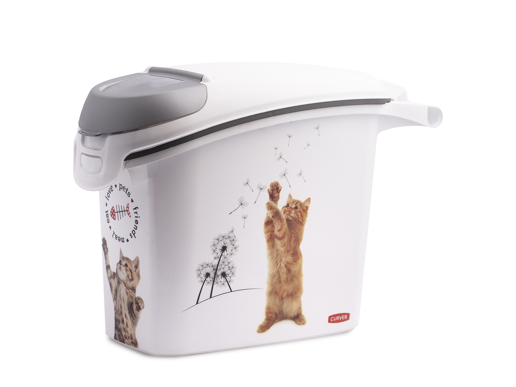 фото Контейнер для корма curver pet life cat белый, 15 л, 6 кг