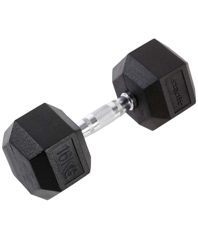 фото Гантель обрезиненная starfit db-301 16 кг