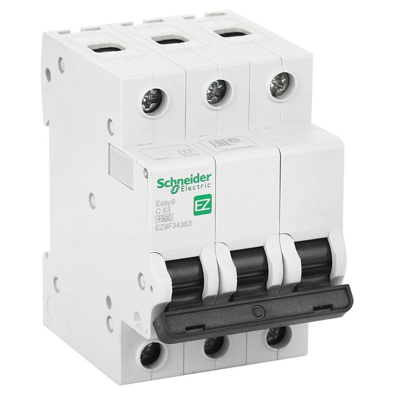 фото Автоматический выключатель schneider easy 9, 3p, 6а, 4.5ка, тип c, 230в, ez9f34306 schneider electric