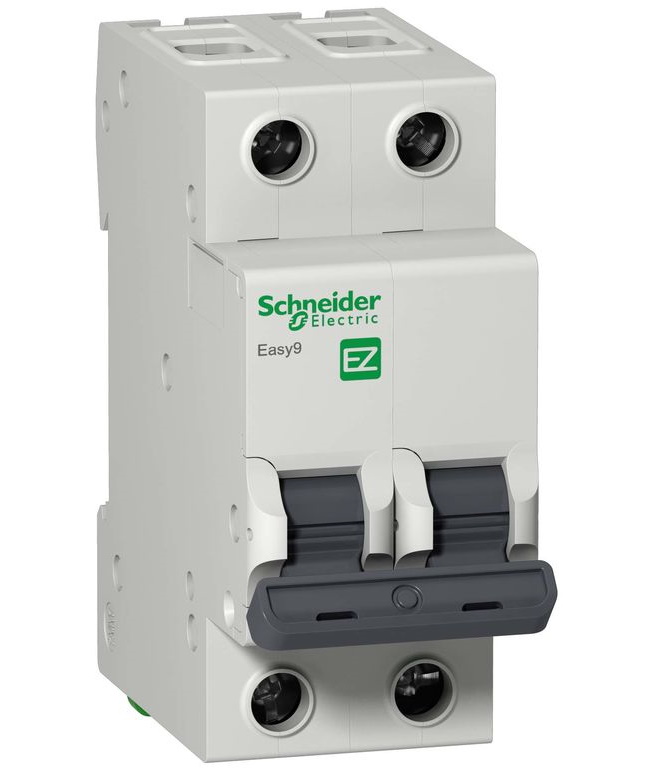 фото Автоматический выключатель schneider easy 9, 2p, 10а, 4.5ка, тип с, 230в, ez9f34210 schneider electric
