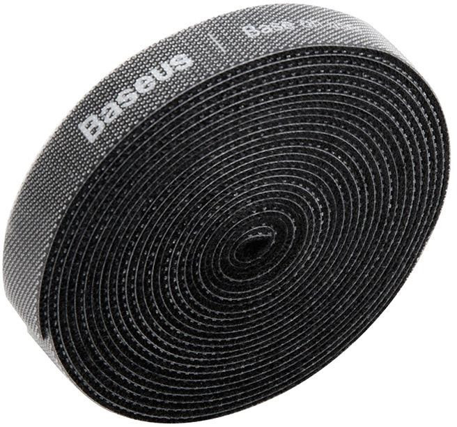 фото Органайзер проводов baseus circle velcro straps 3m acmgt-d01 (black)