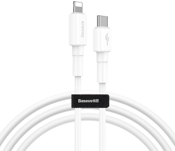 фото Кабель baseus mini (catlsw-02) usb-c/lightning 1m (white)