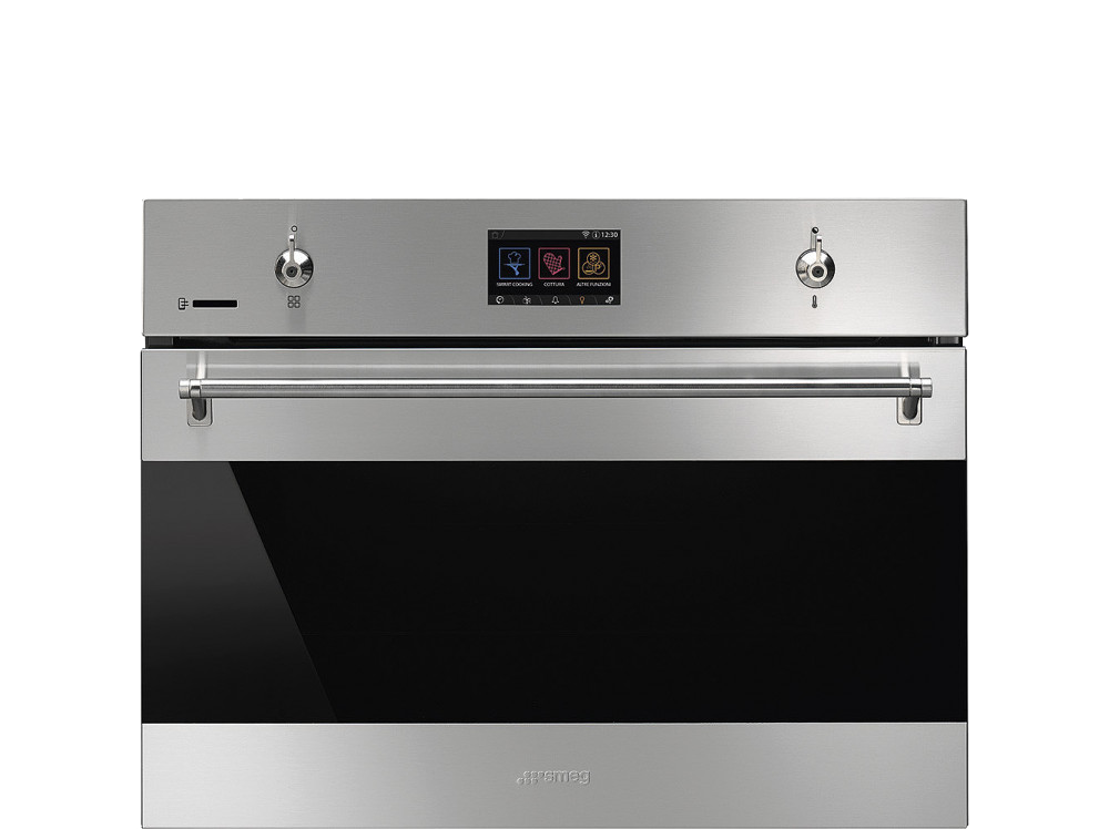 фото Встраиваемый электрический духовой шкаф smeg sf4303wvcpx silver