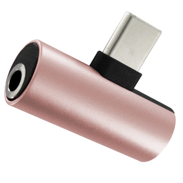 

Переходник Krutoff USB Type-C to USB Type-C + AUX 3.5mm (rose gold)