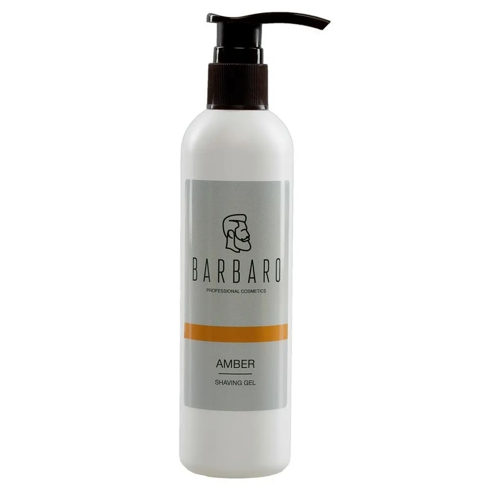 Непенящийся прозрачный гель для бритья Barbaro Shaving Gel Amber 200 мл