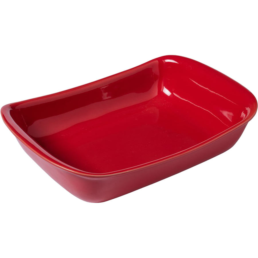 фото Форма для запекания pyrex supreme red прямоугольная 26см керамика