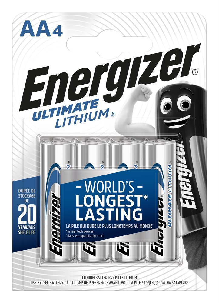 Батарейка Energizer Ultimate Lithium FR6/L91/AA BL4 4 шт