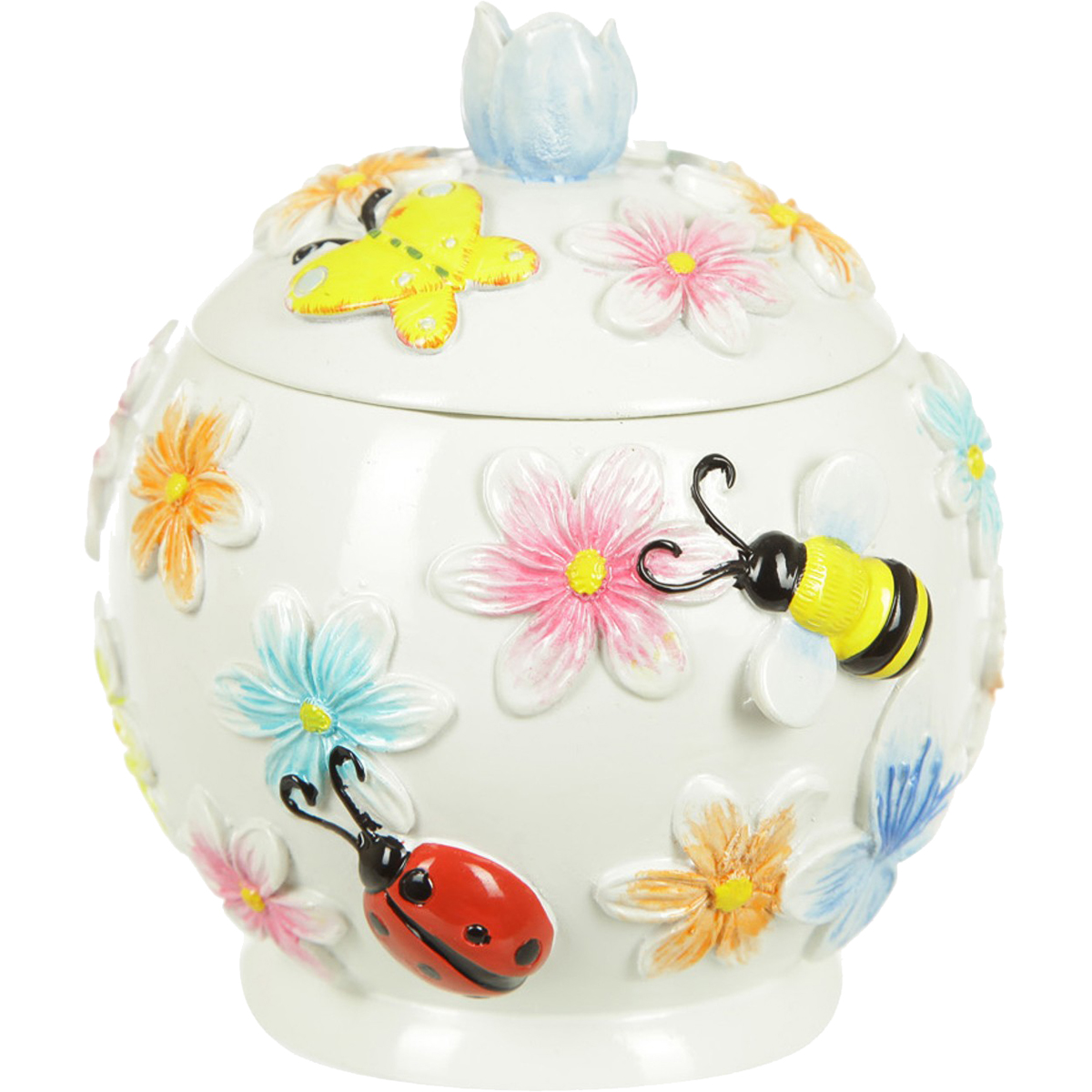 Контейнер для ватных палочек PRIMANOVA, Bugs In Blomm, 10х9х11,5 см