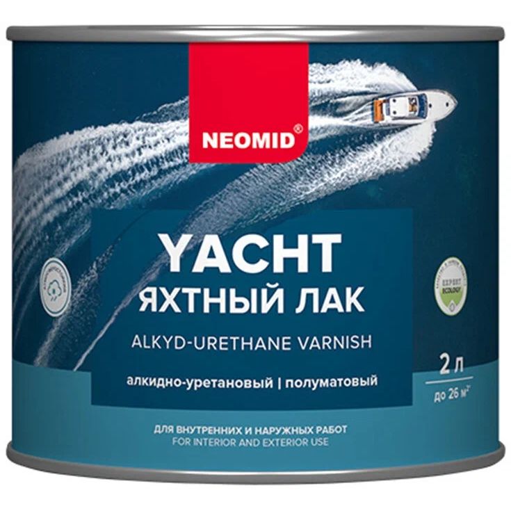 Лак Neomid Yacht яхтный, полуматовый, 2 л