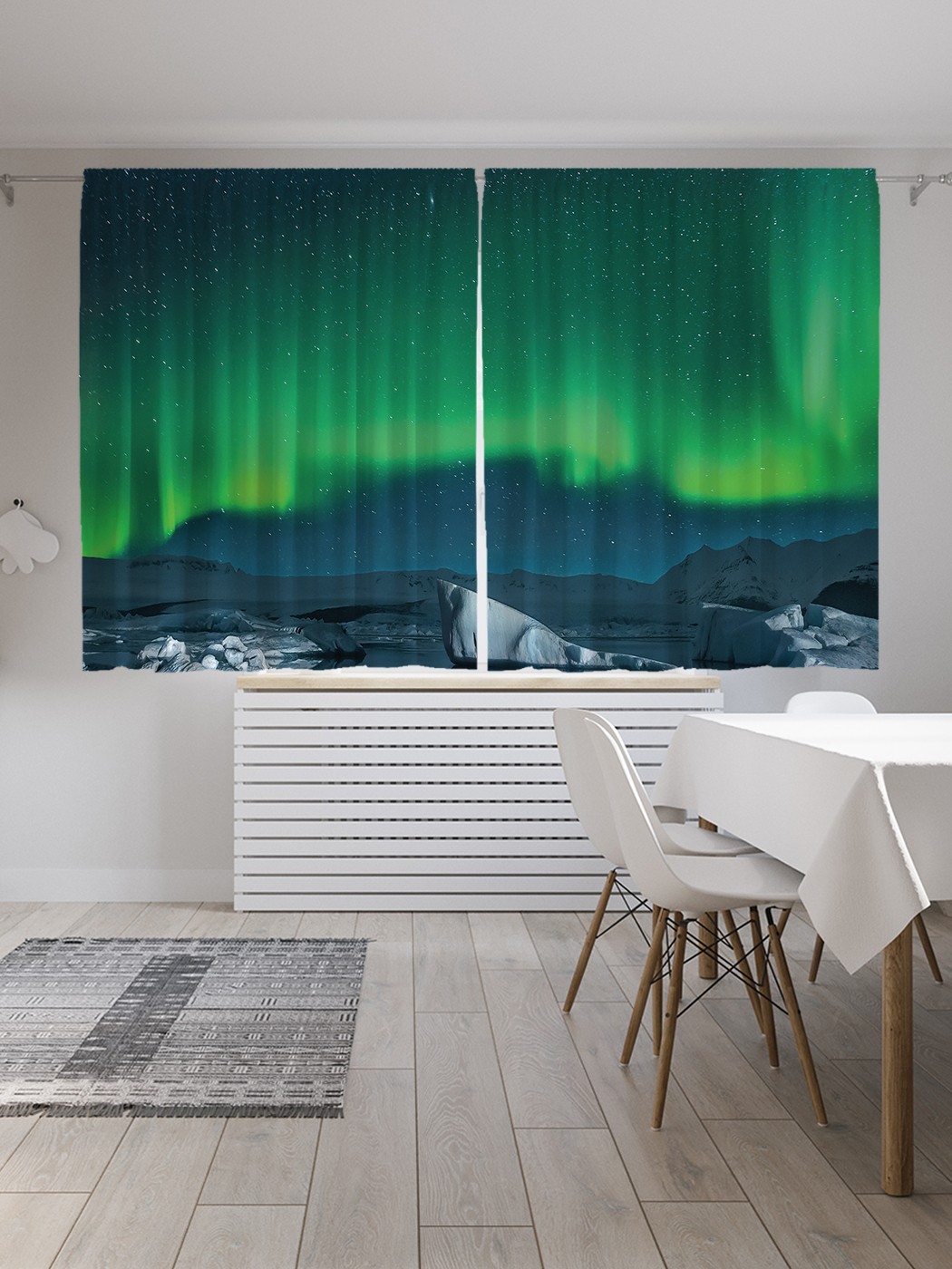 

Шторы под лён «Северное сияние», серия Oxford DeLux, 290х180 см