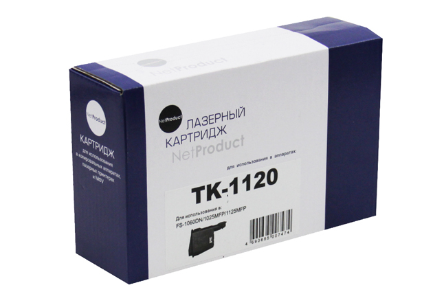 Картридж для лазерного принтера NetProduct TK-1120 1T02M70NXV Black TK-1120; 1T02M70NXV черный