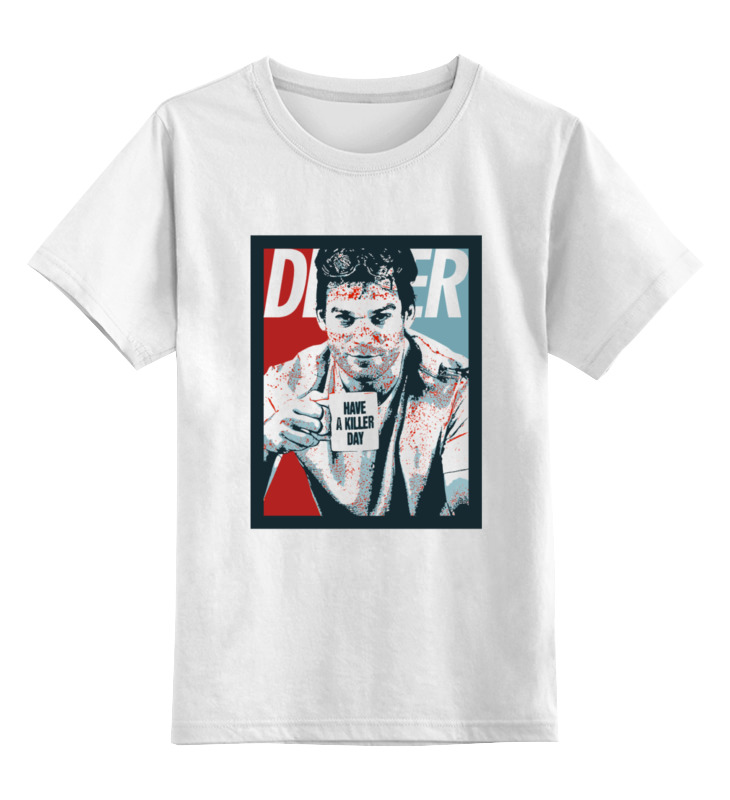 

Детская футболка Printio Dexter цв.белый р.104, 0000000794453