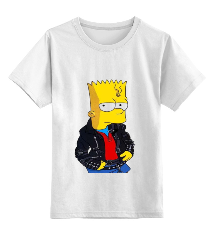 

Детская футболка Printio Bart цв.белый р.104, 0000000793971