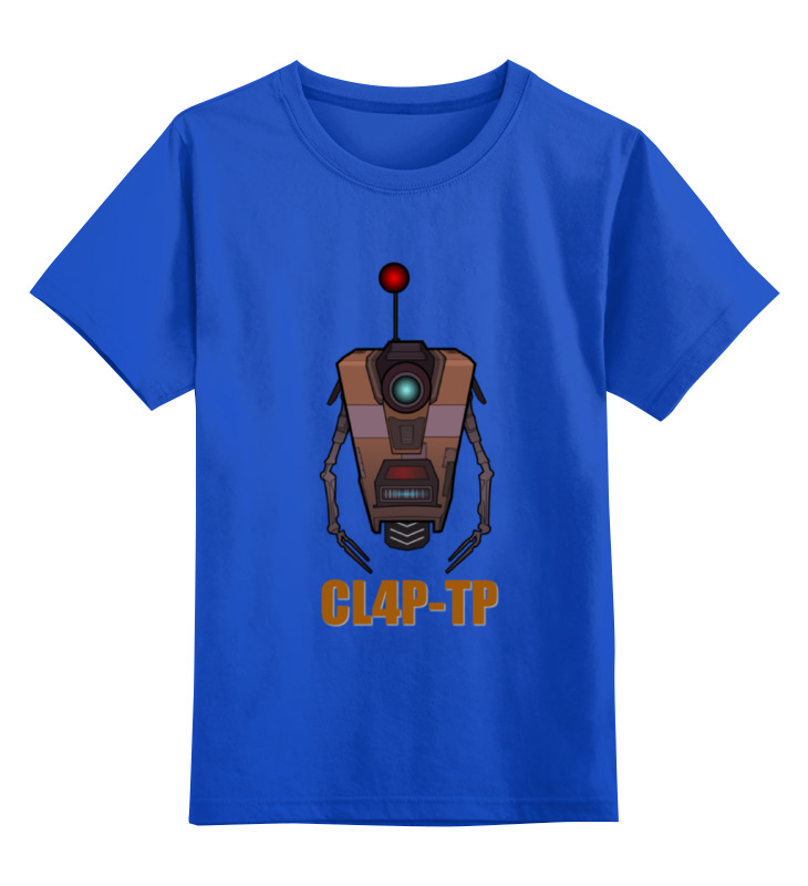 

Детская футболка Printio Claptrap цв.синий р.104, 0000000786956
