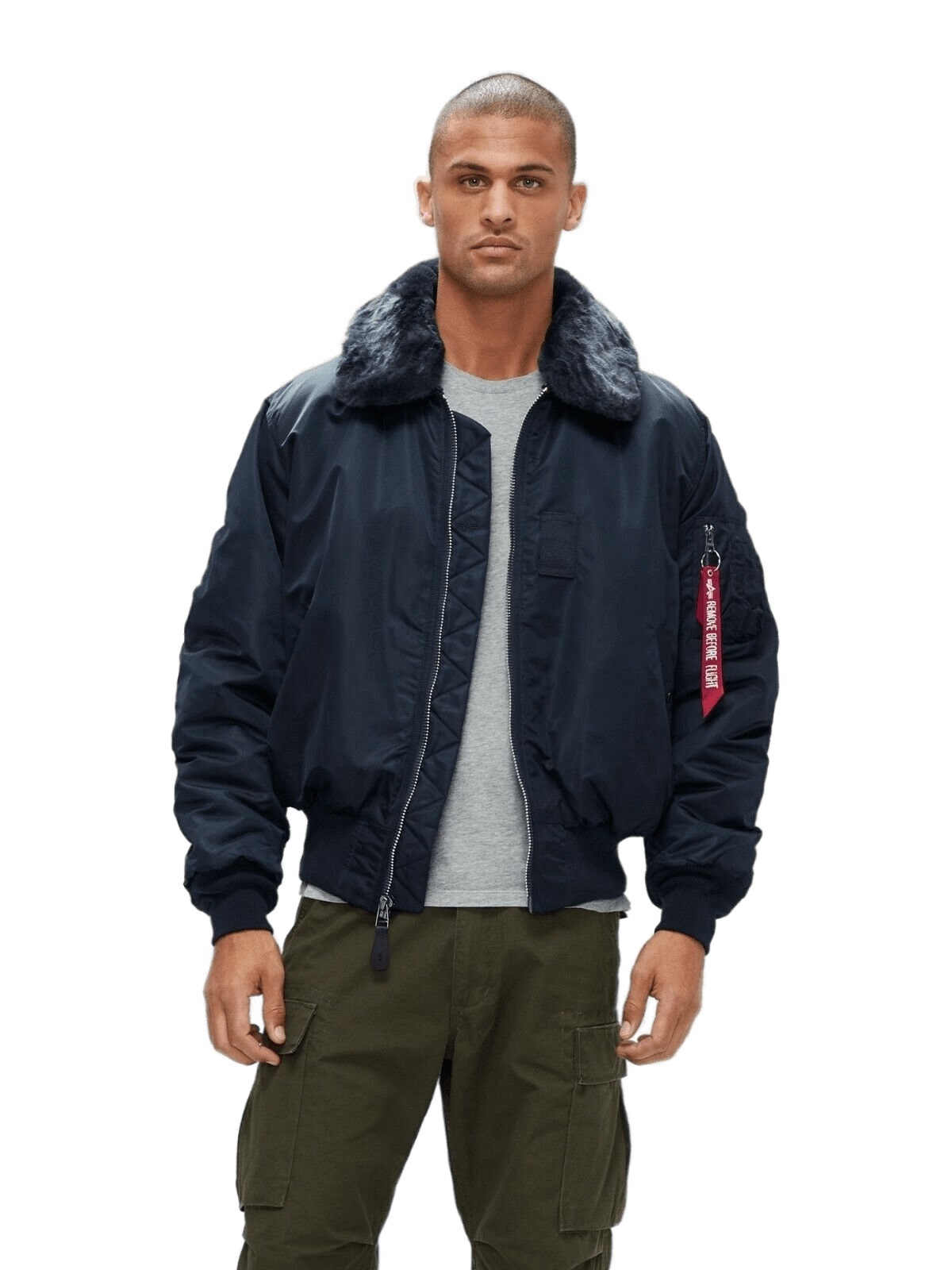 Бомбер мужской Alpha Industries B-15 синий L