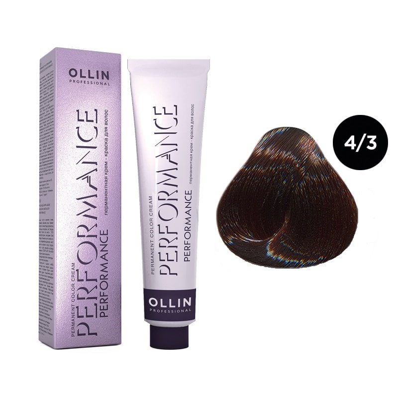 Краска для волос Ollin Professional Ollin Performance 4/3 Шатен Золотистый 60 мл