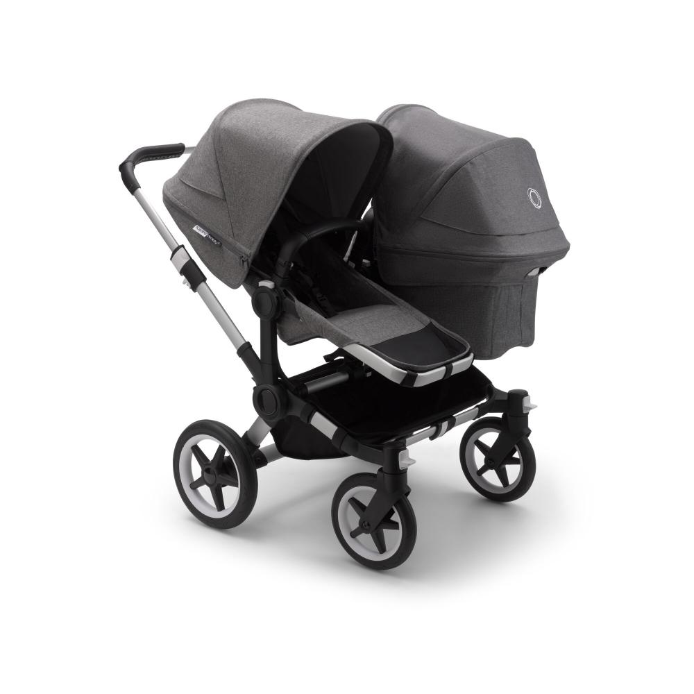 

Коляска 2 в 1 для двойни Bugaboo donkey3 duo alu/grey melange/grey melange complete, Donkey3