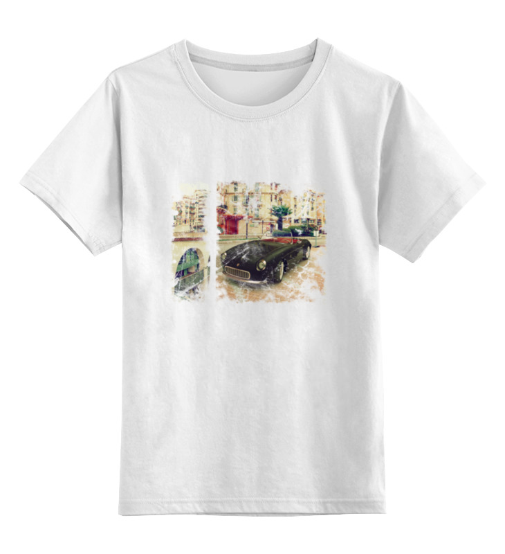 

Детская футболка Printio Car vintage цв.белый р.128, 0000000794309