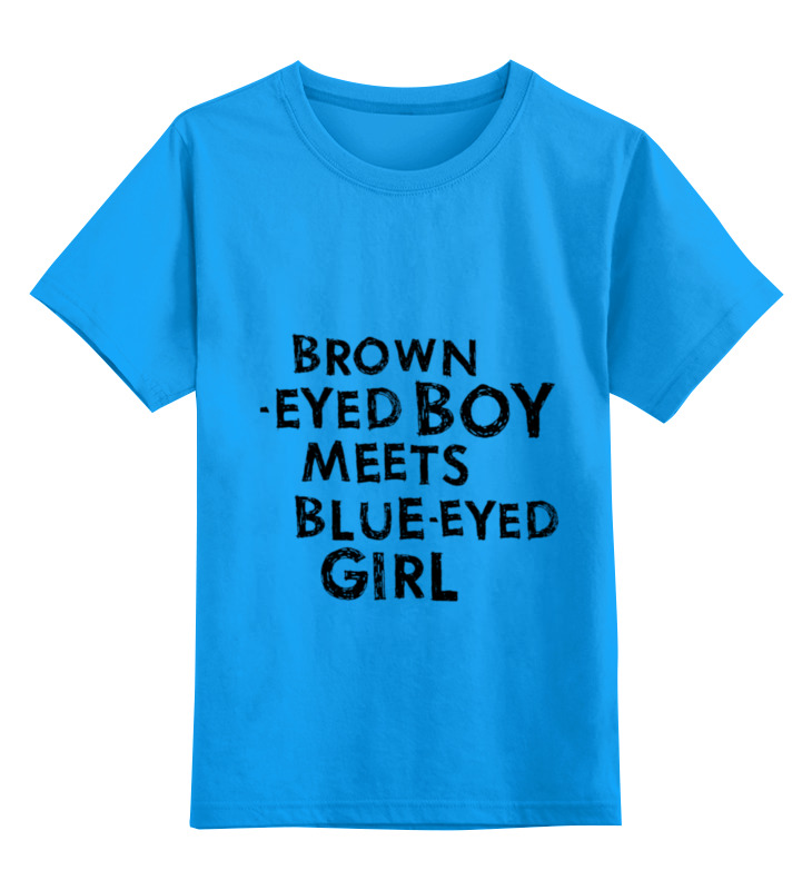 

Детская футболка Printio Brown-eyed boy цв.голубой р.128, 0000000794049