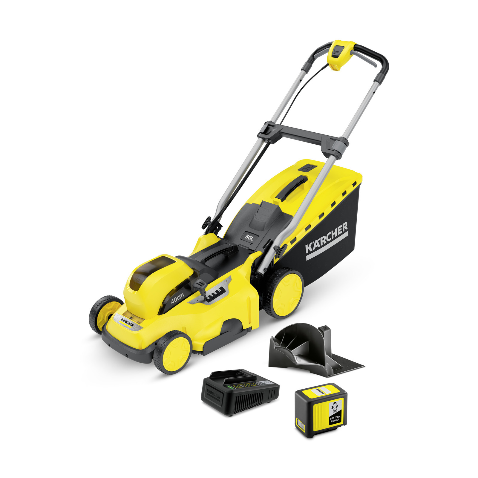 фото Аккумуляторная газонокосилка karcher 1.444-450.0 lmo 36-40 battery set