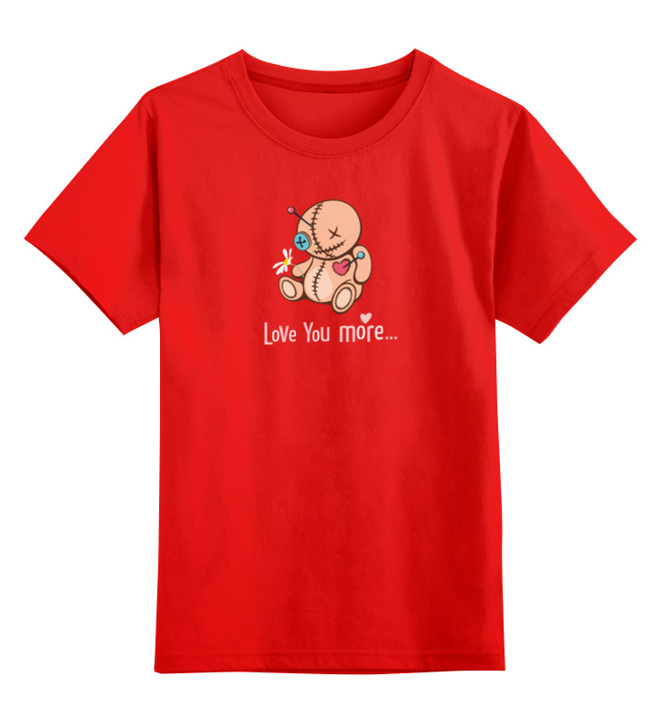 

Детская футболка Printio Love you more... цв.красный р.128, 0000000788144