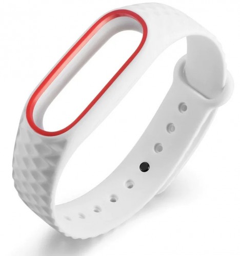 

Ремешок для браслета Noname для Xiaomi Mi Band 5/Mi Band 4/Mi Band 3 White/Red (626685)