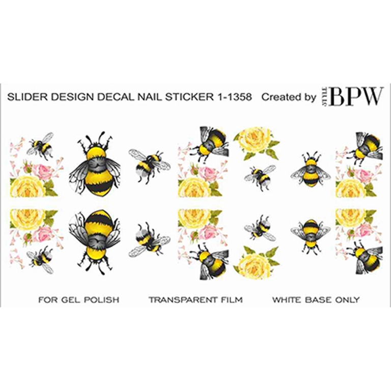 BPW.Style Слайдер-дизайн Пчелка с цветами №1-1358