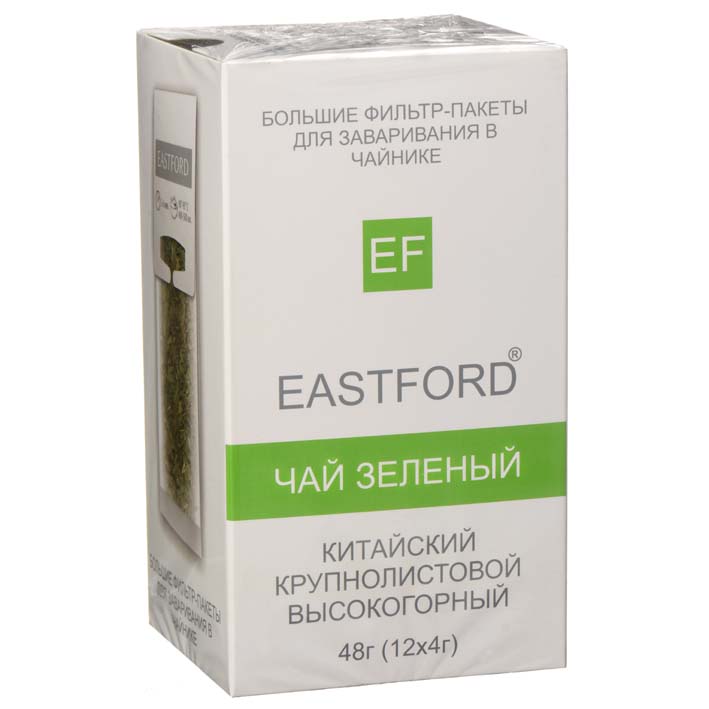 

Чай Eastford Чай зеленый, зеленый листовой, 12 пакетиков