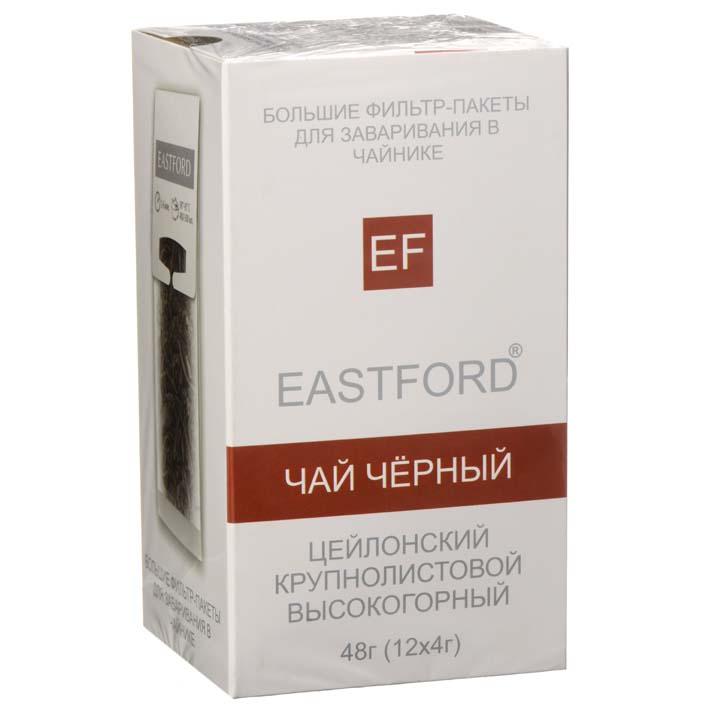 Чай Eastford Чай черный, черный листовой, 12 пакетиков