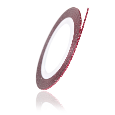 Нить TNL Professional для ногтей на клеевой основе красный лента атласная серебряные нити 15 мм × 23 ± 1 м красный 026