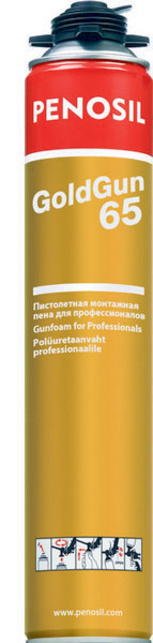 Пена монтажная Penosil GoldGun 65, профессиональная, 875 ml