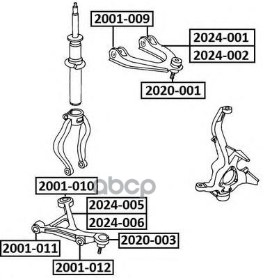 фото Рычаг подвески asva 2024006